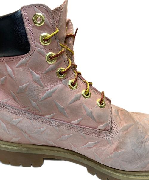 Timberland（ティンバーランド）Timberland Supreme Diamond Plate 6inch Premium Waterproof Boot（ダイアモンド・プレート・6インチ・プレミアム・ウォータープルーフ・ブーツ） ピンク サイズ:27.5の古着・服飾アイテム