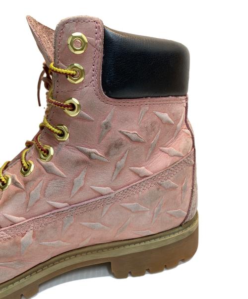 Timberland（ティンバーランド）Timberland Supreme Diamond Plate 6inch Premium Waterproof Boot（ダイアモンド・プレート・6インチ・プレミアム・ウォータープルーフ・ブーツ） ピンク サイズ:27.5の古着・服飾アイテム
