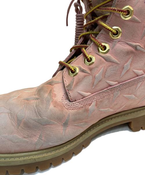 Timberland（ティンバーランド）Timberland Supreme Diamond Plate 6inch Premium Waterproof Boot（ダイアモンド・プレート・6インチ・プレミアム・ウォータープルーフ・ブーツ） ピンク サイズ:27.5の古着・服飾アイテム