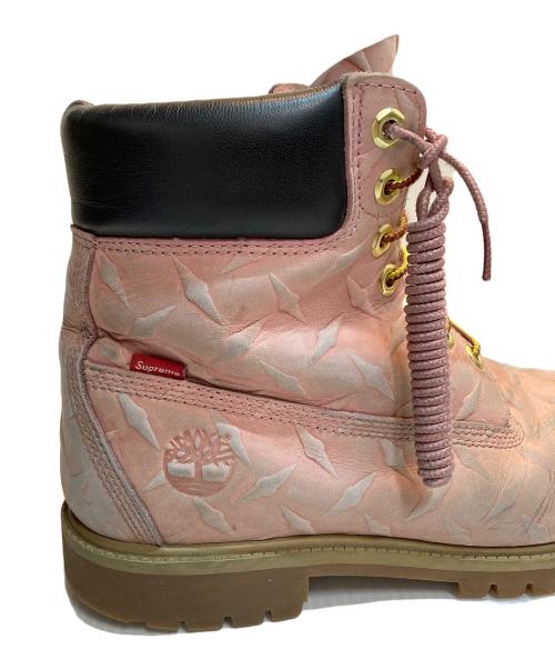 Timberland（ティンバーランド）Timberland Supreme Diamond Plate 6inch Premium Waterproof Boot（ダイアモンド・プレート・6インチ・プレミアム・ウォータープルーフ・ブーツ） ピンク サイズ:27.5の古着・服飾アイテム