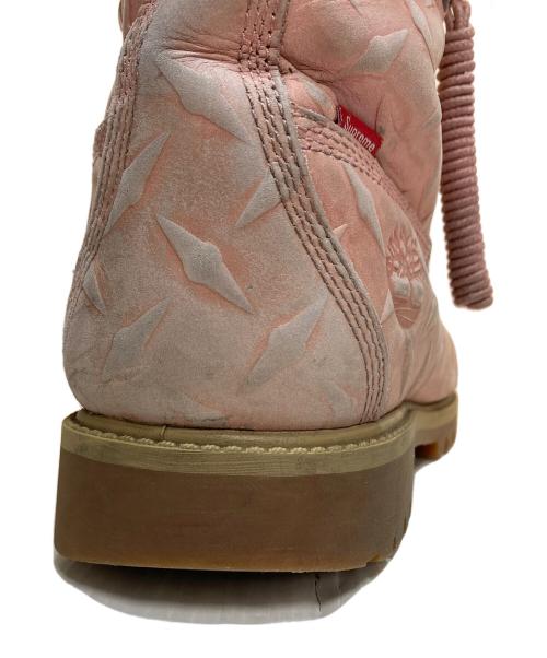 Timberland（ティンバーランド）Timberland Supreme Diamond Plate 6inch Premium Waterproof Boot（ダイアモンド・プレート・6インチ・プレミアム・ウォータープルーフ・ブーツ） ピンク サイズ:27.5の古着・服飾アイテム