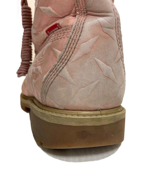 Timberland（ティンバーランド）Timberland Supreme Diamond Plate 6inch Premium Waterproof Boot（ダイアモンド・プレート・6インチ・プレミアム・ウォータープルーフ・ブーツ） ピンク サイズ:27.5の古着・服飾アイテム