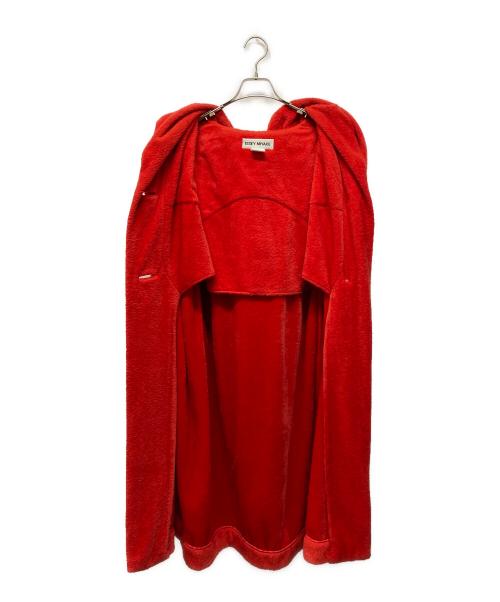 ISSEY MIYAKE（イッセイミヤケ）ISSEY MIYAKE (イッセイミヤケ) フーデッドコート レッド サイズ:Mの古着・服飾アイテム