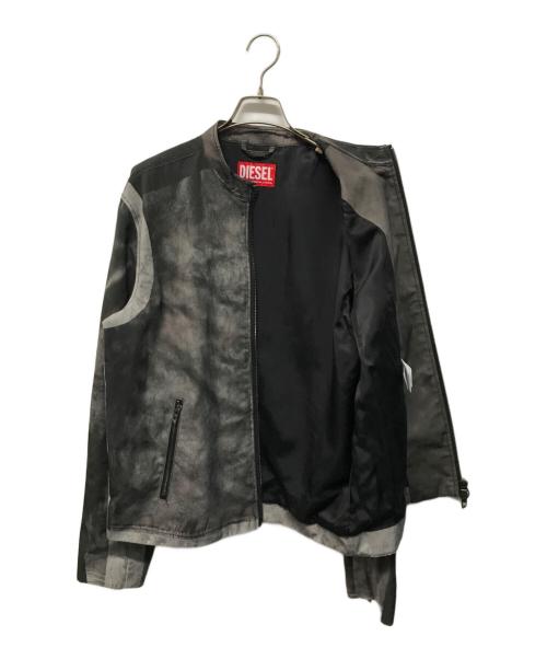 DIESEL（ディーゼル）DIESEL (ディーゼル) ジップアップ ライダースジャケット J-EVERT グレー サイズ:50/XLの古着・服飾アイテム