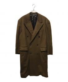 ESCLUSIVO WILLIAM（エスクルージヴォウィリアム）の古着「カシミヤ混ピークドラペルウールコート」｜ブラウン
