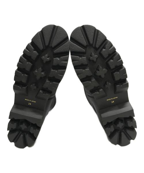 卑弥呼（ヒミコ）卑弥呼 (ヒミコ) トラックソールサイドジップストレッチブーツ ブラウン サイズ:SIZE 24cmの古着・服飾アイテム