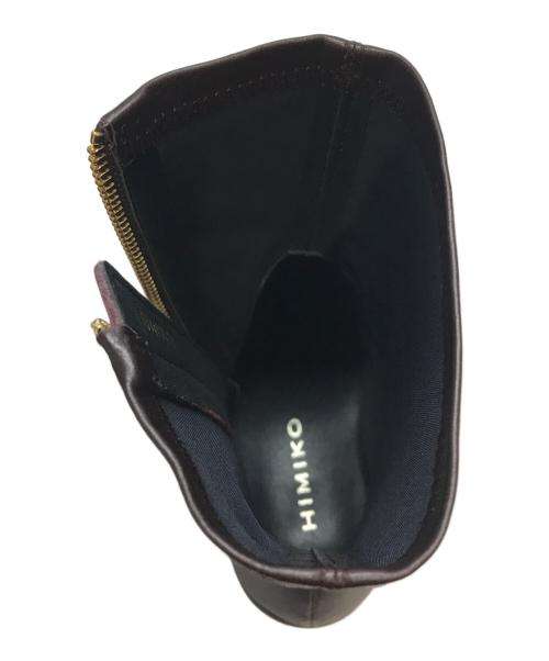 卑弥呼（ヒミコ）卑弥呼 (ヒミコ) トラックソールサイドジップストレッチブーツ ブラウン サイズ:SIZE 24cmの古着・服飾アイテム
