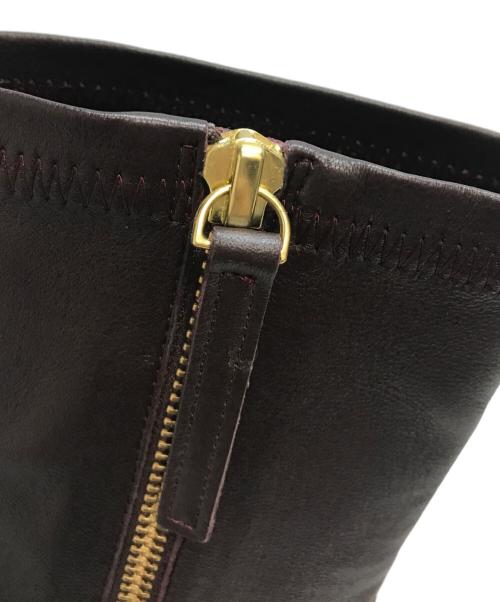 卑弥呼（ヒミコ）卑弥呼 (ヒミコ) トラックソールサイドジップストレッチブーツ ブラウン サイズ:SIZE 24cmの古着・服飾アイテム
