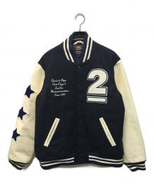 HUMAN MADE×UNDERCOVER（ヒューマンメイド×アンダーカバー）の古着「LAST ORGY 2 VARCITY JACKET」｜ネイビー×ホワイト