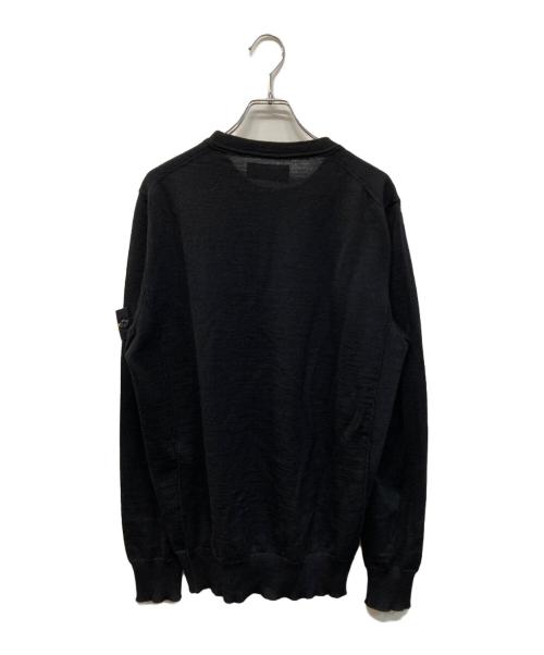 STONE ISLAND（ストーンアイランド）STONE ISLAND (ストーンアイランド) ワッペン付きニット ブラック サイズ:SIZE Lの古着・服飾アイテム