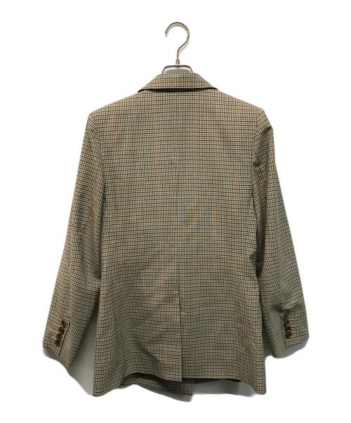 CABANA（カバナ）cabana (カバナ) グレンチェックウールダブルジャケット ベージュ サイズ:Mの古着・服飾アイテム