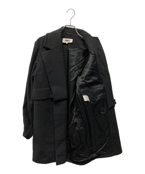 MM6 Maison Margiela（エムエムシックスメゾンマルジェラ）MM6 Maison Margiela (エムエムシックスメゾンマルジェラ) ウールジップアップコート イタリア製 ブラック サイズ:Sの古着・服飾アイテム