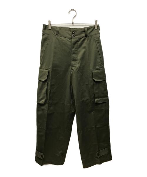 AUBERGE（オーベルジュ）AUBERGE (オーベルジュ) ヘリンボーンカーゴパンツ グリーン サイズ:SIZE 40の古着・服飾アイテム