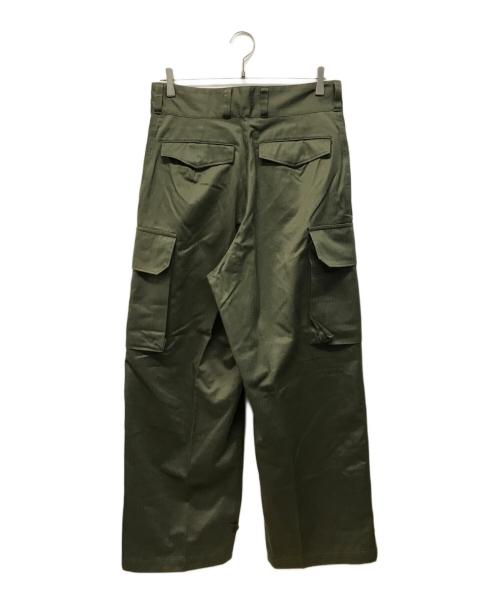 AUBERGE（オーベルジュ）AUBERGE (オーベルジュ) ヘリンボーンカーゴパンツ グリーン サイズ:SIZE 40の古着・服飾アイテム