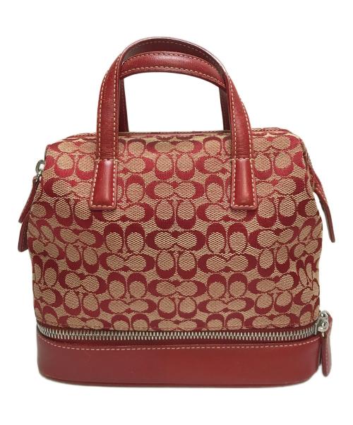 COACH（コーチ）COACH (コーチ) ハンドバッグ 2室 レッドの古着・服飾アイテム
