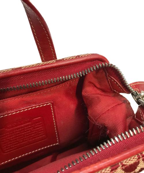 COACH（コーチ）COACH (コーチ) ハンドバッグ 2室 レッドの古着・服飾アイテム