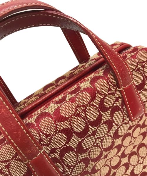 COACH（コーチ）COACH (コーチ) ハンドバッグ 2室 レッドの古着・服飾アイテム
