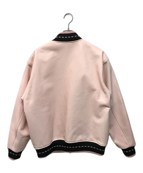WACKO MARIA（ワコマリア）WACKO MARIA (ワコマリア) Leather Varsity Jacket レザースタジャン ピンク サイズ:Mの古着・服飾アイテム