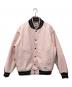 WACKO MARIA（ワコマリア）の古着「Leather Varsity Jacket レザースタジャン」｜ピンク