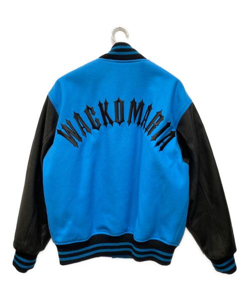 WACKO MARIA（ワコマリア）WACKO MARIA (ワコマリア) LEATHER VARSITY JACKET -B-(TYPE-2) スタジャン ブルー サイズ:Mの古着・服飾アイテム