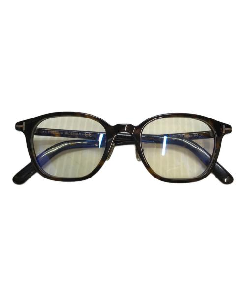 TOM FORD（トムフォード）TOM FORD (トムフォード) ウェリントンシェイプ アイウェア サングラス ブラウン サイズ:49☐21-145の古着・服飾アイテム