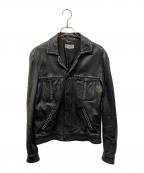 Saint Laurent Parisサンローランパリ）の古着「Studded Leather Jacket」｜ブラック