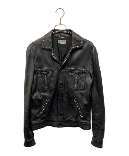 Saint Laurent Paris（サンローランパリ）Saint Laurent Paris (サンローランパリ) Studded Leather Jacket ブラック サイズ:SIZE 48の古着・服飾アイテム