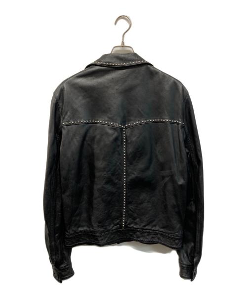 Saint Laurent Paris（サンローランパリ）Saint Laurent Paris (サンローランパリ) Studded Leather Jacket ブラック サイズ:SIZE 48の古着・服飾アイテム