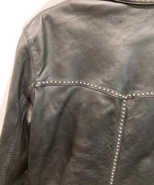 Saint Laurent Paris（サンローランパリ）Saint Laurent Paris (サンローランパリ) Studded Leather Jacket ブラック サイズ:SIZE 48の古着・服飾アイテム