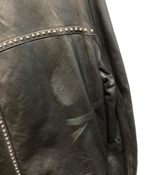 Saint Laurent Paris（サンローランパリ）Saint Laurent Paris (サンローランパリ) Studded Leather Jacket ブラック サイズ:SIZE 48の古着・服飾アイテム