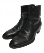 Saint Laurent Parisサンローランパリ）の古着「WYATT ZIPPED BOOTS」｜ブラック