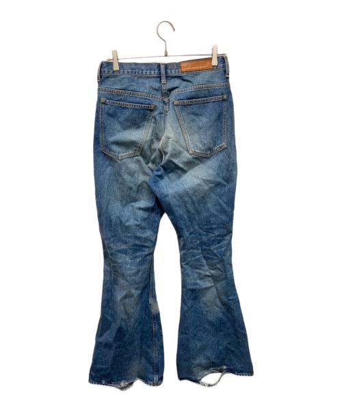 masu（エムエーエスユー）masu (エムエーエスユー) BOYS FEATHER BELL-BOTTOM JEANS(ボーイズ フェザー ベルボトム ジーンズ) 日本製 インディゴ サイズ:SIZE 46の古着・服飾アイテム