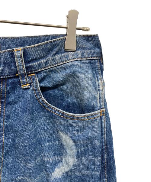 masu（エムエーエスユー）masu (エムエーエスユー) BOYS FEATHER BELL-BOTTOM JEANS(ボーイズ フェザー ベルボトム ジーンズ) 日本製 インディゴ サイズ:SIZE 46の古着・服飾アイテム