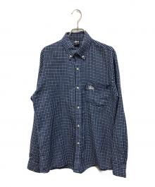 stussy（ステューシー）の古着「チェックBDシャツ」｜ネイビー