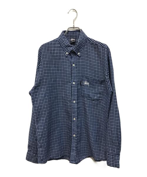 stussy（ステューシー）stussy (ステューシー) チェックBDシャツ ネイビー サイズ:Mの古着・服飾アイテム