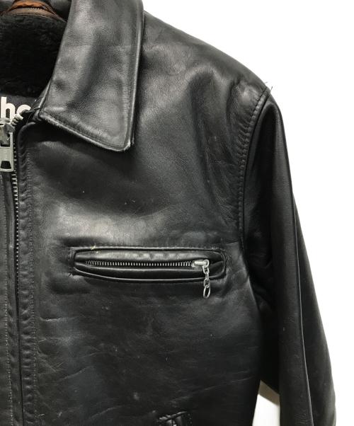 Schott（ショット）Schott (ショット) ボアライナー付レザージャケット 642 USA製 ブラック サイズ:SIZE 38の古着・服飾アイテム