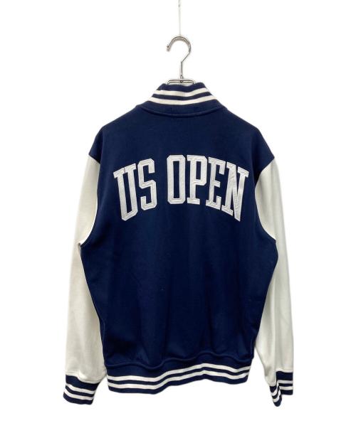 POLO RALPH LAUREN（ポロ・ラルフローレン）POLO RALPH LAUREN (ポロ・ラルフローレン) US OPEN クレスト ダブルニット ジャケット ネイビー×ホワイト サイズ:Sの古着・服飾アイテム