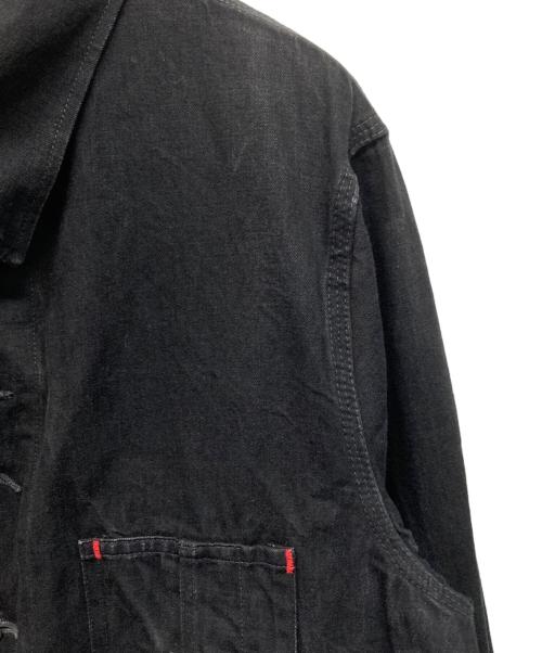 SUGAR CANE（シュガーケーン）SUGAR CANE (シュガーケーン) FICTION ROMANCE 11oz. BLACK DENIM WORK COAT(フィクション ロマンス 11オンス ブラック デニム ワーク コート) ブラック サイズ:SIZE 40の古着・服飾アイテム