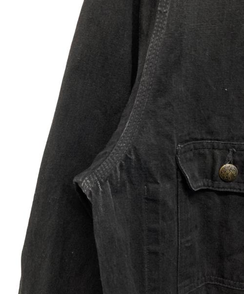 SUGAR CANE（シュガーケーン）SUGAR CANE (シュガーケーン) FICTION ROMANCE 11oz. BLACK DENIM WORK COAT(フィクション ロマンス 11オンス ブラック デニム ワーク コート) ブラック サイズ:SIZE 40の古着・服飾アイテム