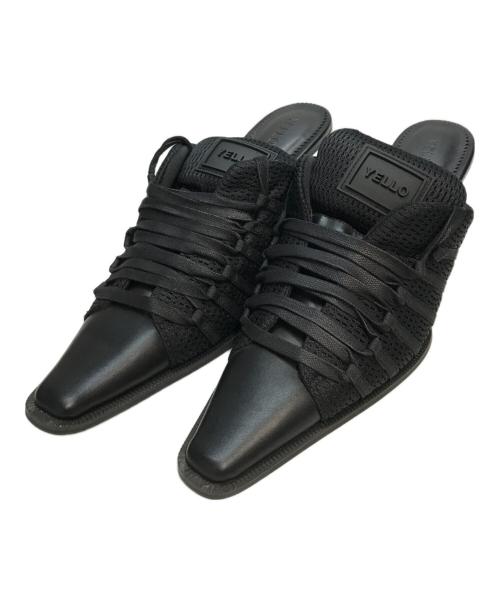 YELLO（イエロ）YELLO (イエロ) shooter sneaker mules  ミュール ブラック サイズ:Lの古着・服飾アイテム