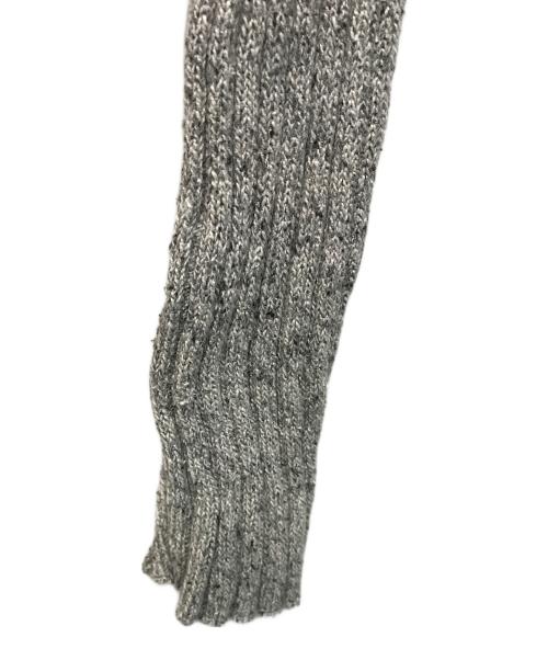 AURALEE（オーラリー）AURALEE (オーラリー) SILK COTTON MELANGE RIB KNIT SHIRT CARDIGAN(シルク コットン メランジ リブ ニット シャツ カーディガン) 日本製 グレー サイズ:SIZE 0の古着・服飾アイテム