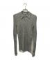 AURALEE（オーラリー）の古着「SILK COTTON MELANGE RIB KNIT SHIRT CARDIGAN(シルク コットン メランジ リブ ニット シャツ カーディガン) 日本製」｜グレー