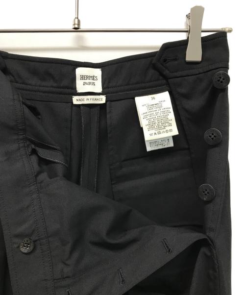 HERMES（エルメス）HERMES (エルメス) ストレッチスラックスロングパンツ フランス製 ブラック サイズ:Sの古着・服飾アイテム