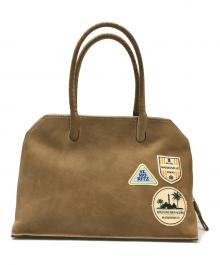 MADISON BLUE×CORNELIAN TAURUS by daisuke iwanaga（マディソンブルー×コーネリアンタウラス バイ ダイスケイワナガ）の古着「PATCH BAG SMALL(パッチ バッグ スモール) 日本製」｜ブラウン
