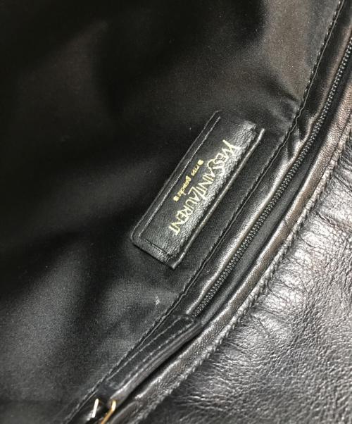 Yves Saint Laurent Rive Gauche（イヴ・サンローラン リヴ・ゴーシュ）Yves Saint Laurent Rive Gauche (イヴ・サンローラン リヴ・ゴーシュ) メトロポリスレザーハンドバッグ ブラックの古着・服飾アイテム