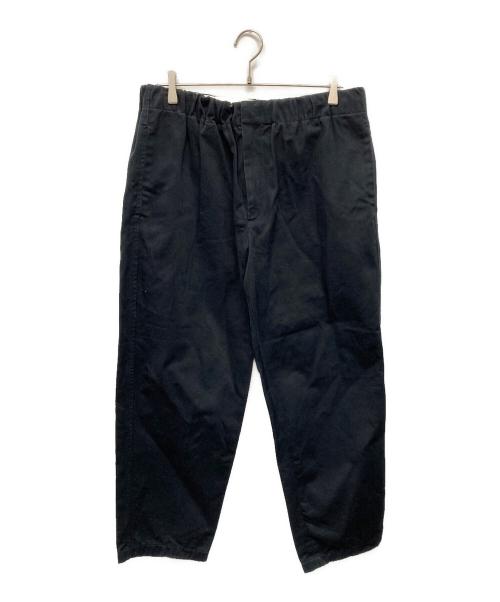 JIL SANDER（ジルサンダー）JIL SANDER (ジルサンダー) コットンテーパードイージーパンツ ブラック サイズ:48の古着・服飾アイテム