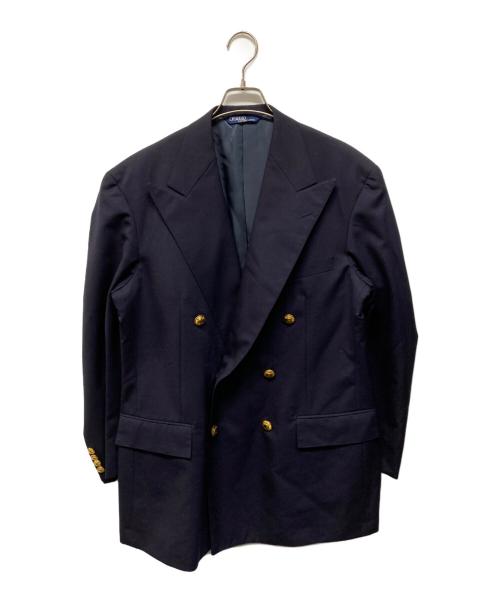 POLO RALPH LAUREN（ポロ・ラルフローレン）POLO RALPH LAUREN (ポロ・ラルフローレン) ピークドラペルダブルテーラードジャケット ネイビー サイズ:SIZE 96AB6の古着・服飾アイテム