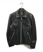 Schott×nano・universeショット×ナノ・ユニバース）の古着「レザージャケット」｜ブラック