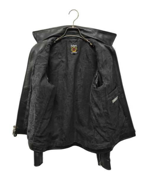 Schott（ショット）Schott (ショット) nano・universe (ナノ・ユニバース) レザージャケット ブラック サイズ:Lの古着・服飾アイテム