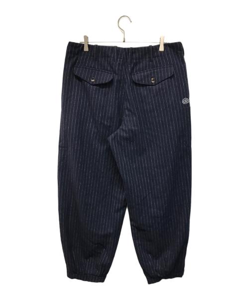 SOL soonerorlater（ソル スーナーオアレイター）SOL soonerorlater (ソル スーナーオアレイター) Pin-Stripe Balloon Pants(ピン ストライプ バルーン パンツ) 2026-2027 AW ネイビー サイズ:Lの古着・服飾アイテム